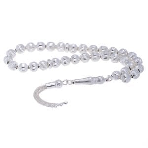 925 AYAR GÜMÜŞ 5,5 MM KÜRE KESİM İŞLEMELİ BİLEK BOY TESBİH