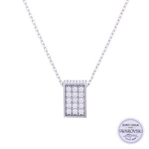 925 Ayar Gümüş Swarovski Taşlı Bayan Kolye