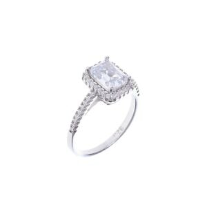 6-8 mm Baget Zirkon Taşlı 925 Ayar Gümüş 3'lü Kadın Set