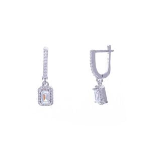 4-6 mm Baget Taşlı 925 Ayar Gümüş Kadın Takı Seti