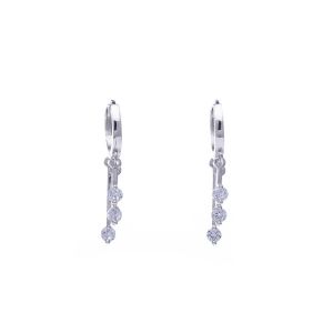 Sallantılı Zirkon Taşlı Shakira Model 925 Ayar Gümüş Kadın küpe