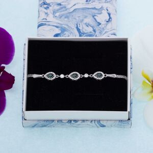 Damla Model Yeşil Zirkon Taşlı 925 Ayar Gümüş Kadın Bileklik