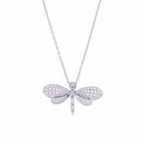 Yusufçuk Model-1 Baget Zirkon Taşlı 925 Ayar Gümüş Kadın Kolye