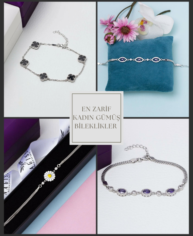 Kadın Gümüş Bileklikler